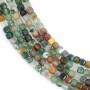 Faceted Indian agate cube 2mm x 39cm