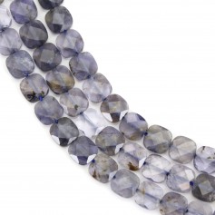 Iolite (Cordierite) faceted square 6mm x 39cm