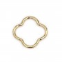 Geschweißter Kleeblatt-Ring 10mm - Gold gefüllt x 1 Stück