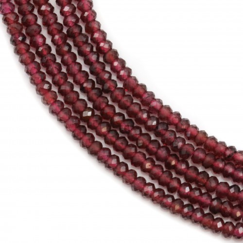 Grenat rondelle facette 1.5x2.1mm x 40cm

Translation:
Facetas de granate en forma de rueda 1.5x2.1mm x 40cm