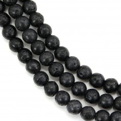 Gemstone de lave rond 6mm x 40cm