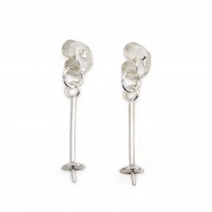 Poussoirs à pendentif für semi percée - Argent 925 x 2pcs