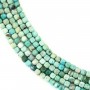 Faceted Peruvian turquoise cube 2.5mm x 38cm