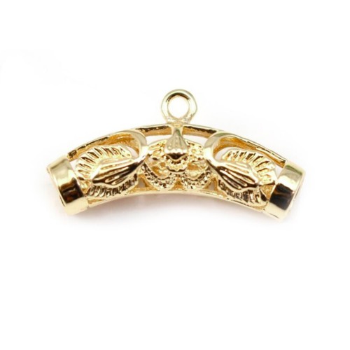 Tubo dourado em latão 50mm x 1 peça