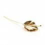 Foglia dorata su ottone 13x17mm x 4 pezzi