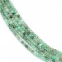 Emerald, round faceted shape, 2mm x 40cm