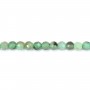 Emerald, round faceted shape, 2mm x 40cm