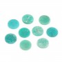 Cabochon Amazonite du Pérou rond plat 14mm x 1pc