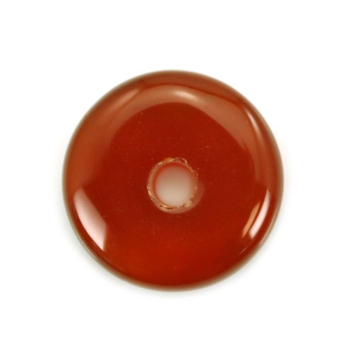 Donut Red Agate 15mm x 1pc