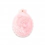Pingente de Lambi rosa esculpido para menina 24x32mm x 1 unidade