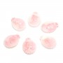 Pendentif Lambi rose fillette sculpté 24x32mm x 1pc