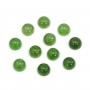Jade nefrita cabochão da Rússia redondo 5mm x 1 peça
