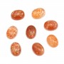 Cabochão Pierre de soleil oval 6x8mm qualidade A x 1 peça