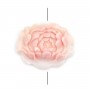 Lambi rose fleur sculpté 30x40mm x 1pc
