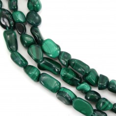 Nugget barocco di malachite 4-6mm x 39cm