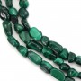 Nugget barocco di malachite 4-6mm x 39cm