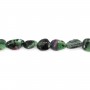 Ruby Zoisite baroque nugget 6-8mm x 39cm