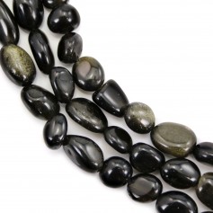 Obsidian Barocknugget 6-8mm x 40cm