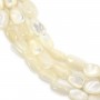 Nacre bianca barocca, pepita 6-8mm x 39cm