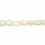 White baroque nugget mother-of-pearl 6-8mm x 39cm