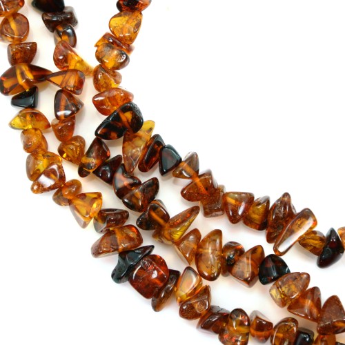 Amber cognac chips 8-10mm x 38cm