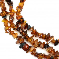 Scaglie di ambra cognac 8-10mm x 38cm