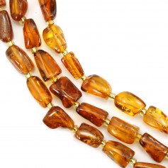 Ambre cognac baroque nugget 5x8mm x 36cm