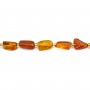 Amber cognac baroque nugget 5x8mm x 36cm