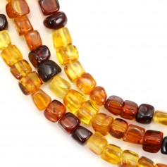 Multicolored amber irregular cube gradient 6mm x 36cm