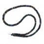 Opale etiope nera trattata, rondella sfaccettata, gradazione 3.5-5.5mm x 40cm