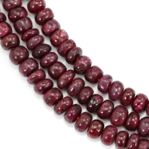 Rubis rondelle heishi 4mm x 40cm