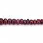 Round ruby heishi beads gradient 3-6mm x 42cm