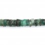 Faceted round emerald heishi beads 6-7mm x 40cm