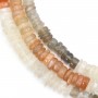 Pierre de Lune multicolore rondelle heishi 4-5mm x 40cm