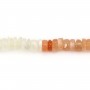 Moonstone multicolor rondelle heishi 4-5mm x 40cm