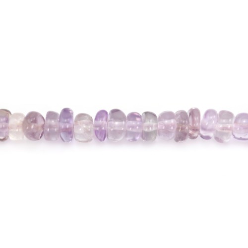 Light amethyst round heishi beads 4mm x 40cm