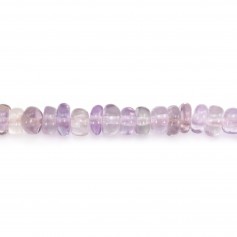 Light amethyst round heishi beads 4mm x 40cm