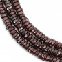 Rondelle de granate facetado heishi 4-5mm x 40cm
