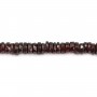 Faceted round garnet heishi beads 4-5mm x 40cm
