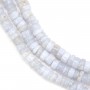 Chalcedony rondelle heishi 5-6mm x 40cm