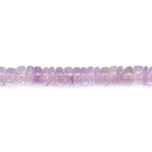 Light amethyst round heishi beads 5-6mm x 40cm