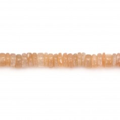 Mondstein orangefarbene Rondelle-Heishi 5-6mm x 40cm