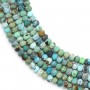 Turquoise naturelle rondelle facette 2x3mm x 39cm