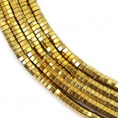 Golden hematite bead 1x2mm x 40cm