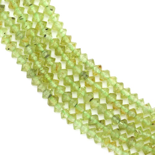 Peridoto rondelle abacus facetado 2x3mm em fio 39cm