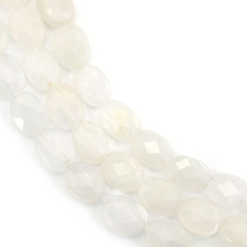 Pierre de lune oval facetado 6x8mm x 39cm