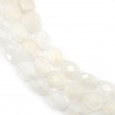 Moonstone faceted oval 6x8mm x 39cm