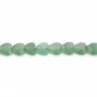 Quartzo Aventurina (Pedra verde) coração facetado 8mm x 38cm
