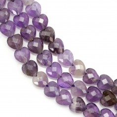 Amethyst Herz facettiert 8mm x 38cm