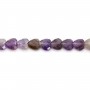Faceted amethyst heart 8mm x 38cm